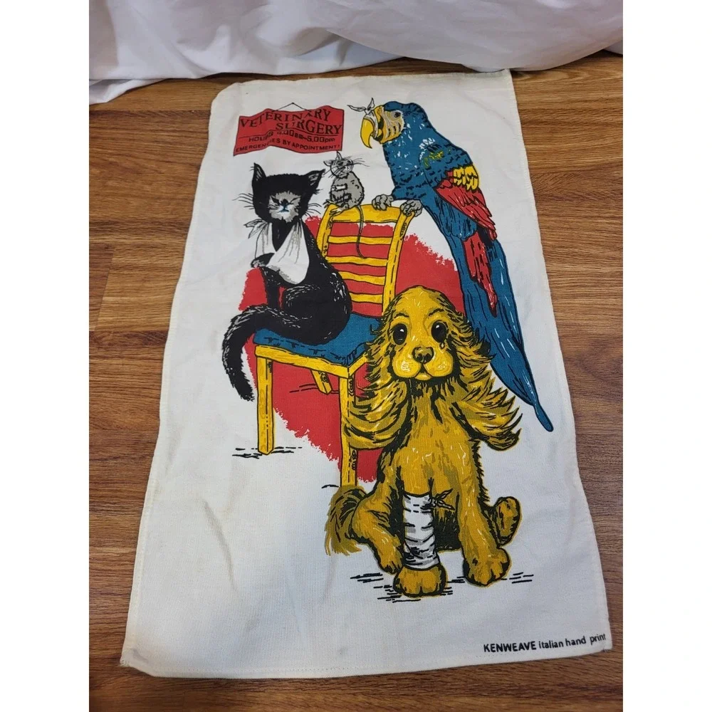 Vintage Veterinary Surgery Kenweave Tea Towel